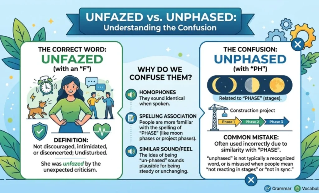 Why People Confuse Unphased or Unfazed